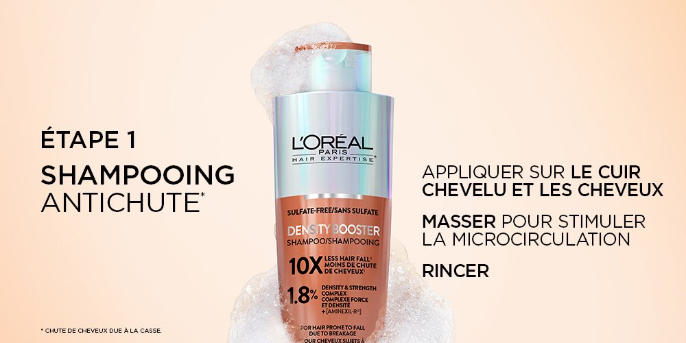 Le shampoing Density booster est l’étape N1 